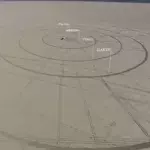 Sonnensystem maßgerecht in der Wüste von Nevada nachgebildet