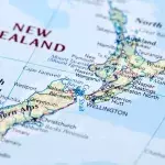 Eine Landkarte von Neuseeland