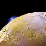 Loki, der größte Vulkan auf dem Jupitermond Io, kurz vor dem Ausbruch