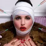Luxurious woman and plastic surgery moment 