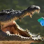 Zähne beim Krokodil