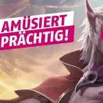 League of Legends: Während seiner Erschaffung hatte Rakan einen rosa Braum-Schnurrbart auf dem Rücken