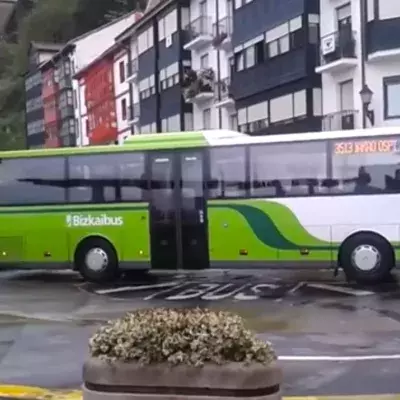Bus auf genialer Wendeplatte
