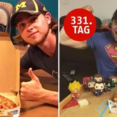 Er isst ein Jahr lang jeden Tag Pizza: Das Auswirkungen auf seinen Körper sind beeindruckend