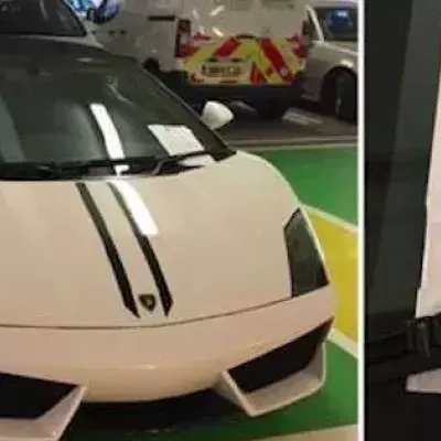 Dieser Lamborghini-Fahrer parkt auf einem Behindertenparkplatz und meint auch noch, einen Grund dafür zu haben!