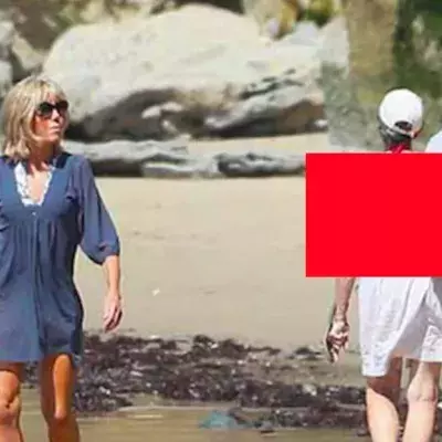 Französisches Präsidenten-Ehepaar: Ein Detail auf diesem Urlaubsfoto sorgt für viel Spott