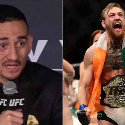 Ein Journalist provoziert den neuen Champion Max Holloway mit einer Frage zu Conor McGregor. Seine Reaktion ist bemerkenswert