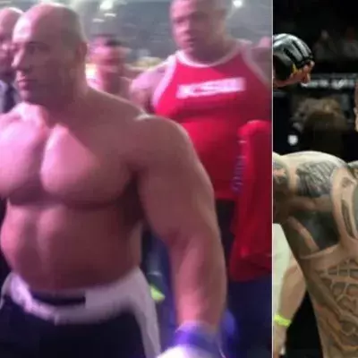 Der Kampf zwischen dem Ex-Bodybuilder Robert Burneika und dem Rapper Popek Monster ist schnell vorbei