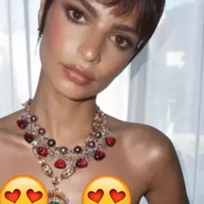 Emily Ratajkowski entzückt ihre Verehrer mit einem Top aus reinem Schmuck