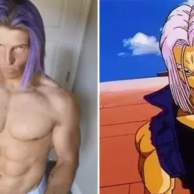 Dieser Fitnesstrainer tut alles, um wie Trunks aus Dragonball Z auszusehen! Sein Workout haut so richtig rein!