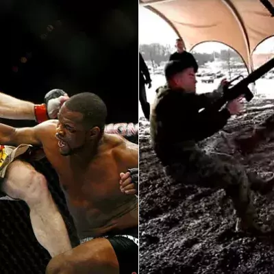 UFC-Kämpfer nehmen die Herausforderung der Marines im Vollkontakt an