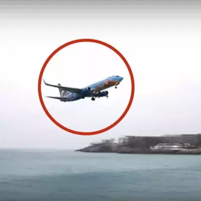St. Martin: Eine Boeing 737 der Fluggesellschaft WestJet Airline stürzt beim Landeanflug beinahe ins Wasser