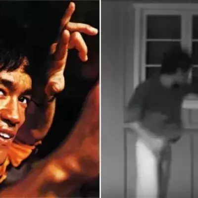 Wenn Bruce Lee auf einen Boxsack schlägt, hört der Spaß auf!