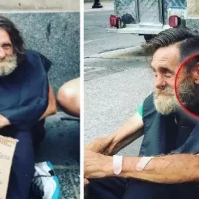 Sie schneidet diesem Obdachlosen die Haare. Doch als sie entdeckt, was sich unter seiner Kleidung befindet, ist sie schockiert!
