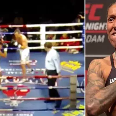 Germaine de Randamie gewinnt einen Boxkampf gegen einen Mann