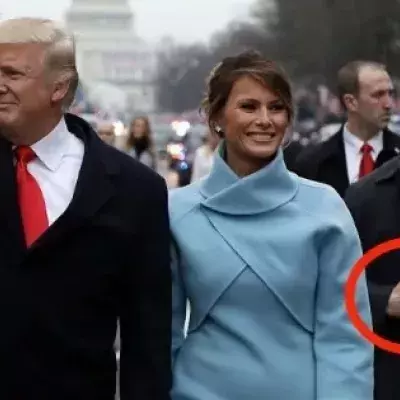 Donald Trumps Bodyguard versteckt ein Maschinengewehr unter seinem Mantel