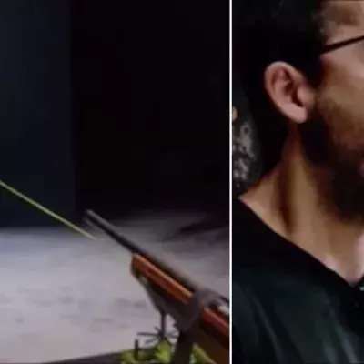 Der Magier David Blaine schießt sich in den Mund!