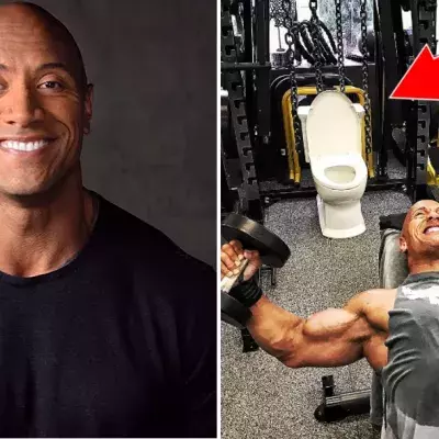 Auf diesem Bild vom Training von The Rock hat sich ein überraschendes Detail eingeschlichen! Einfach witzig!