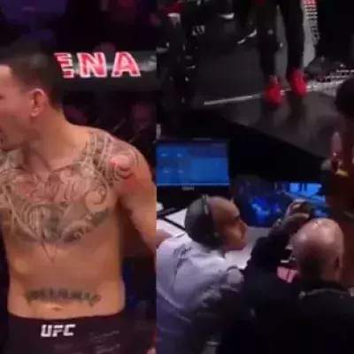UFC: Zwischen zwei Runden flüstert Max Holloway plötzlich dem Kommentator etwas zu