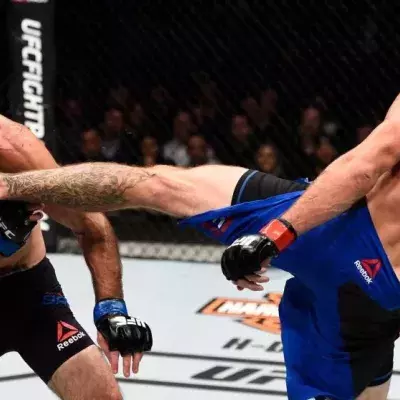 Donald "Cowboy" Cerrone macht Matt Brown bei der UFC 206 mit einem tollen Head Kick fertig