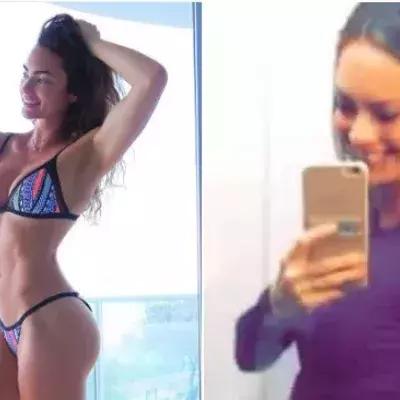 Das Fitness-Model Emily Skye zeigt, wie ihr Bauch vor und nach einer großen Mahlzeit aussieht! Wirklich krass!