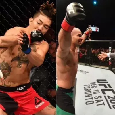 Conor McGregor freut sich mit seinem Trainingspartner Artem Lobov nach dessen Sieg gegen Teruto Ishihara