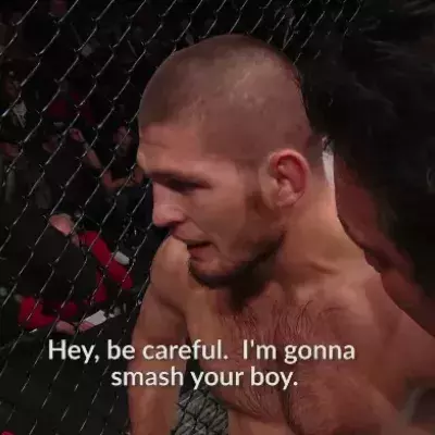 Khabib Nurmagomedov sagt Michael Johnson, dass er aufgeben soll, und beleidigt Dana White