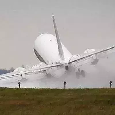 Flughafen von Prag: Heftiger Wind verursacht beinahe Katastrophe