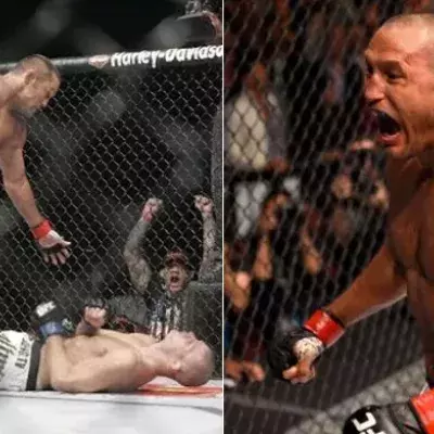 Der erste Kampf zwischen Bisping und Henderson endet mit dem kräftigsten Schlag der Geschichte!