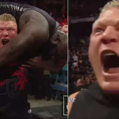 Brock Lesnar gibt seltsame Geräusche bei der WWE von sich