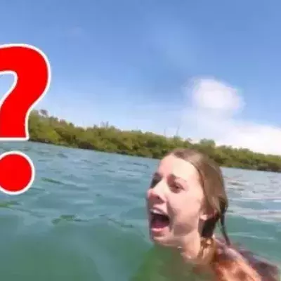 Panikattacke: Diese Schwimmerin hat unglaubliche Angst vor einem Tier im Wasser