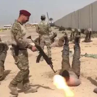 Heftig! Irakische Spezialkräfte trainieren mit einer brutalen und erschreckenden Methode