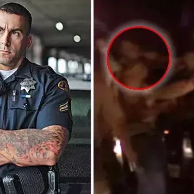 Ein Polizist aus Kalifornien haut einen aggressiven Junkie um!