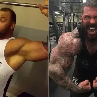 Rich Piana und Hafthor Björnsson trainieren zusammen im Fitnessstudio