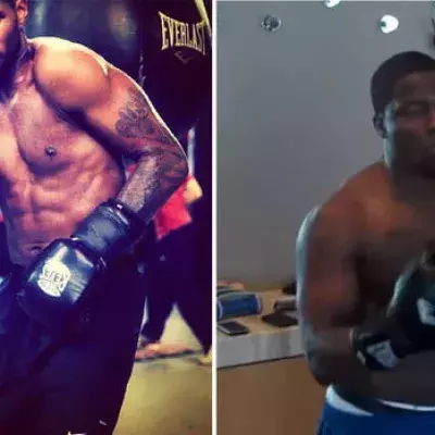 Usher und Kevin Hart boxen zusammen und ihre Technik ist gar nicht mal so schlecht!