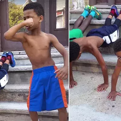 Marlon Smith, "The Young Jamaican Trainer", hält sich mit nur 9 Jahren für einen Fitness-Coach