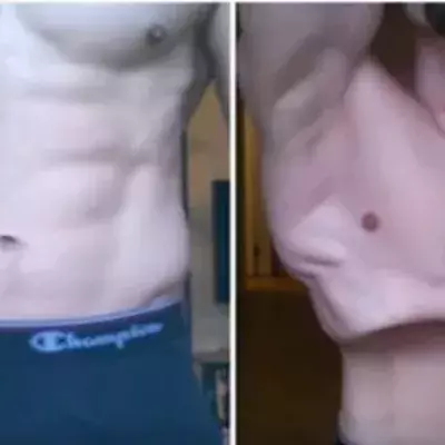 Ein Mann macht ein Jahr lang Stomach Vacuuming und erzielt unglaubiche Bauchmuskel-Ergebnisse