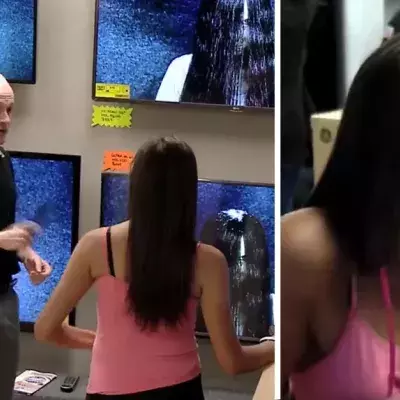 Ein Zombie überrascht TV-Kunden