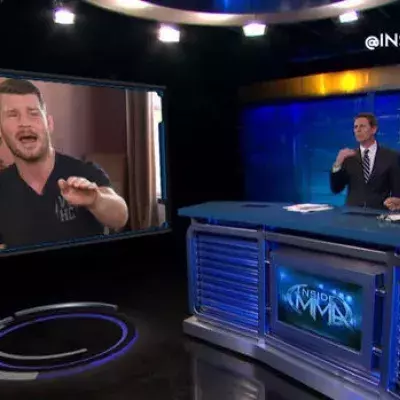 Bas Rutten und Michael Bisping streiten im Studio