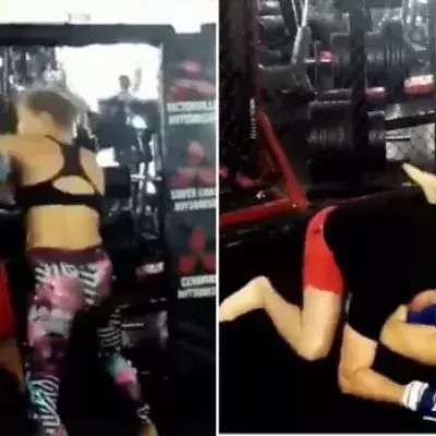 Ronda Rousey zerstört ihren Sparringspartner beim Training