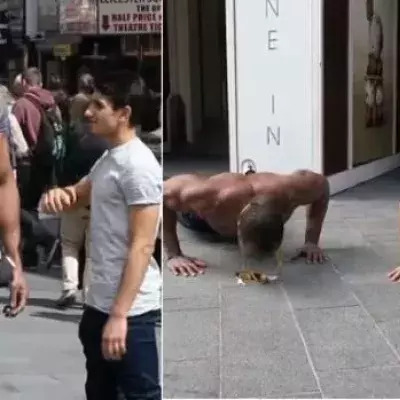 MMA-Kämpfer fordert Bodybuilder auf der Straße heraus