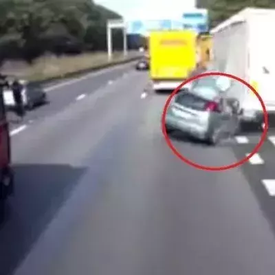 Unglaublich heftiger Unfall auf der Autobahn