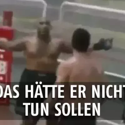 Dieser Boxer hätte bei dem Gegner lieber nicht so angeben sollen
