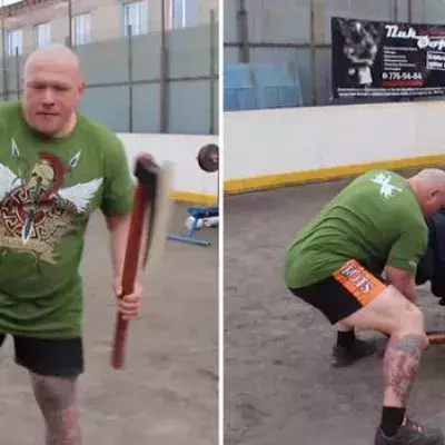 MMA: Maxim Navaselov zeigt im Gefängnis, wie man sich mit einer Axt verteidigt