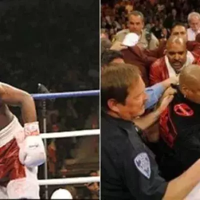 Floyd Mayweather sorgt für Unruhe, als er einen tiefen Schlag einsteckt