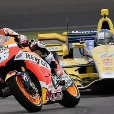 Moto GP vs. Indycar: Sieg für Dani Pedrosa gegen Marco Andretti auf der Rennstrecke von Indianapolis