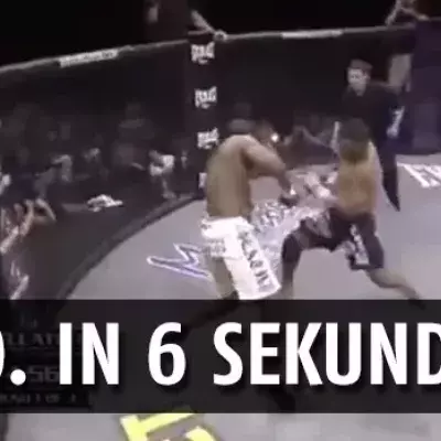Er schlägt seinen Gegner bei der MMA in nur 6 Sekunden K.O.!