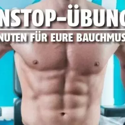 Eine 2-minütige Serie von kurzen aber intensiven Übungen, um die Bauchmuskeln zu trainieren
