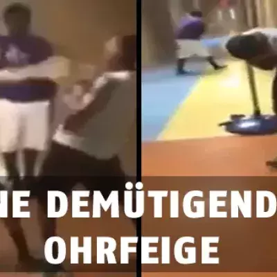 Enormes K.O. nach einem Slap-Boxkampf zwischen zwei Schülern
