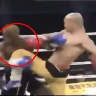 Kickboxen: Yi Long bringt seinen Gegner mit einem riesigen Knietritt ins K.O.